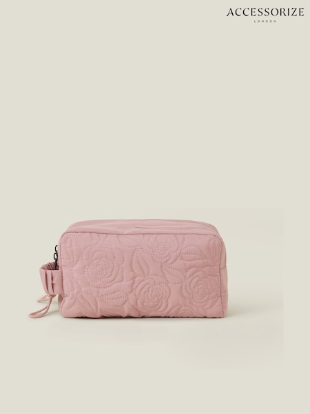 Accessorize Pink Floral Quilted Nylon Make Up Bag (F13373) | 1,202 UAH