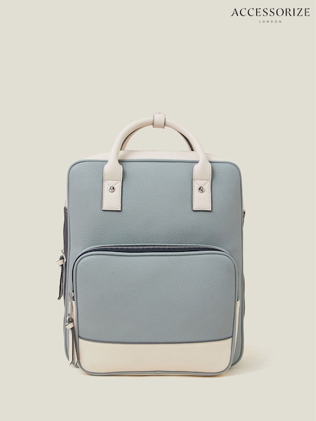 Accessorize Blue Colourblock Faux Leather Backpack (F13394) | ₪191