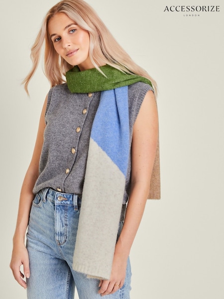 Accessorize Natural Colour Block Knit Scarf (F13395) | €33