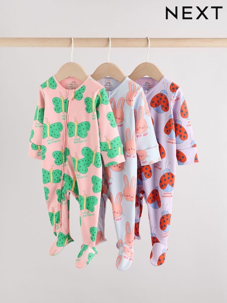 Bright Baby Two Way Zip Sleepsuits 3 Pack (F13408) | € 27 - € 30