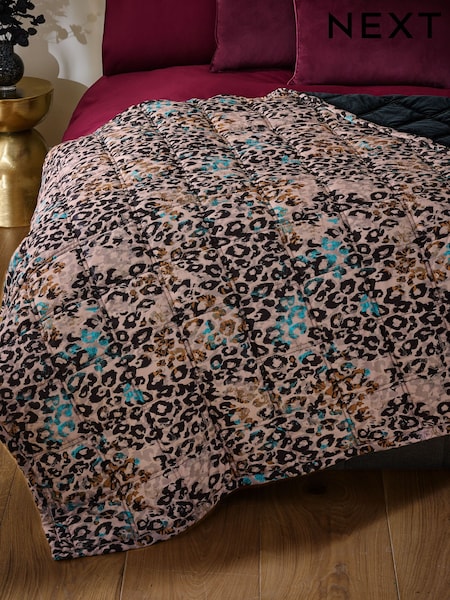 Lustre Velvet Leopard Print Bedspread (F13483) | €89 - €145