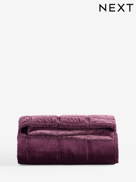Burgundy Red Quilted Lustre Velvet Bedspread (F13484) | R$ 735 - R$ 1.225