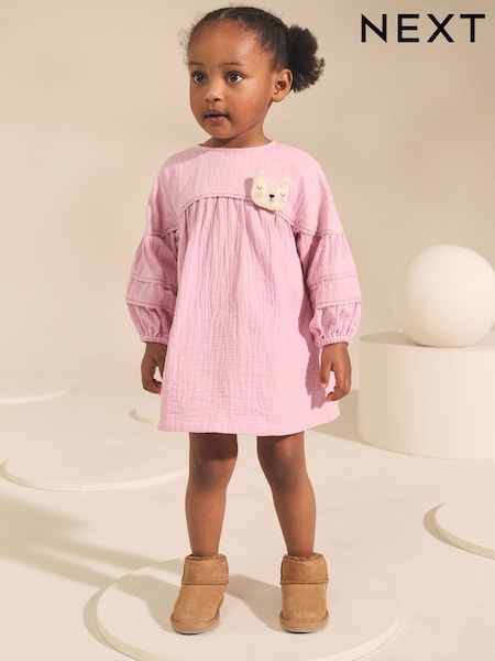 Pink Character Textured Dress (3mths-8yrs) (F13561) | €17.50 - €21.50