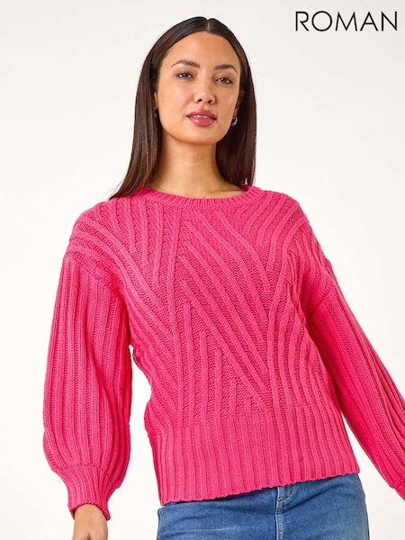 Rosa - Roman Crew Stitch Detail Jumper (F13601) | R$ 510