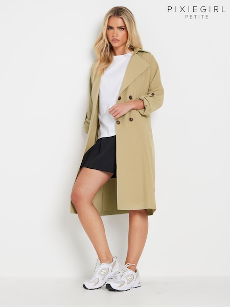 Přírodní - Pixiegirl Petite Duster Trench Coat (F13686) | 2 180 Kč