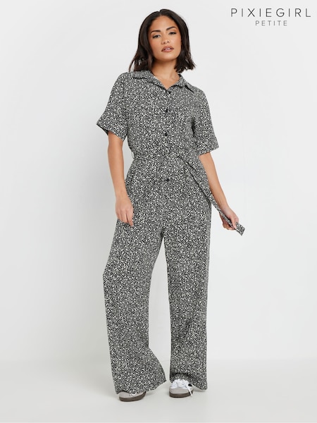 Pixiegirl Petite Geometric Wide Leg Jumpsuit (F13694) | 55 €