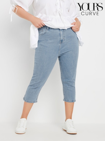 Yours Curve Blue AVA Capri Trousers (F13722) | €42