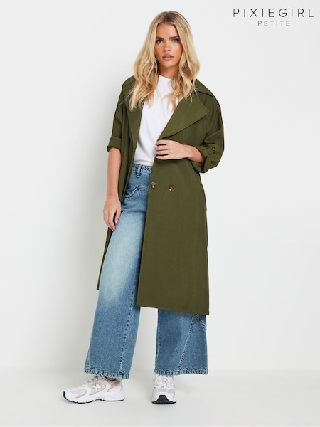 PixieGirl Petite Green Duster Trench Coat (F13724) | €69