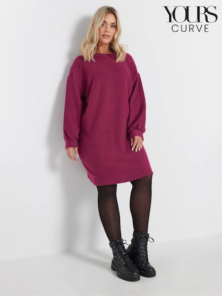 Yours Curve Pink Soft Touch Jumper Dress (F13725) | €39