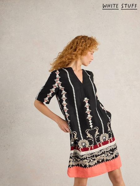 Musta - White Stuff June 100% Linen Dress (F13809) | €124