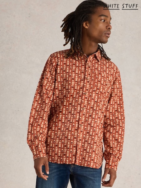 White Stuff Espresso Printed 100% Cotton Shirt (F13881) | 78 €