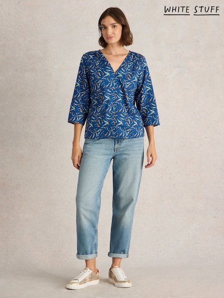 White Stuff Blue Rae 100% Organic Cotton Top (F13882) | €34