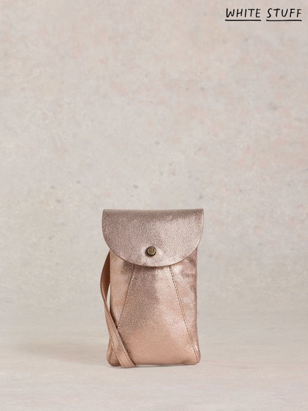 White Stuff Gold Coco Leather Phone Bag (F13887) | €54