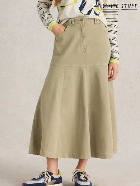 טבעי - White Stuff Quinn Midi Skirt (F13892) | ‏396‏₪