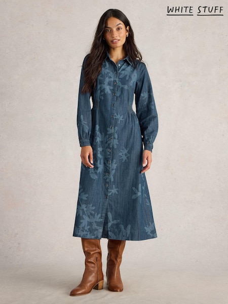 White Stuff Blue Farah Denim Midi Dress (F13897) | €122