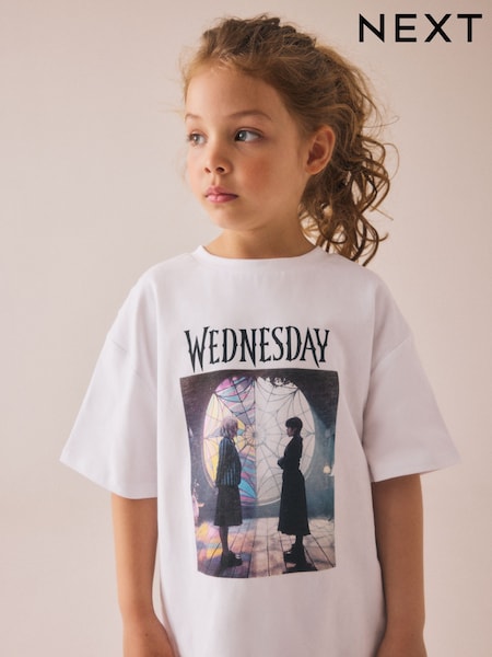 White Wednesday License Graphic 100% Cotton T-Shirt (8-16yrs) (F13910) | AZN 37 - AZN 47