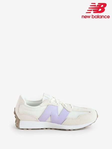 New Balance Purple on White Girls 327 Trainers (F13925) | €95