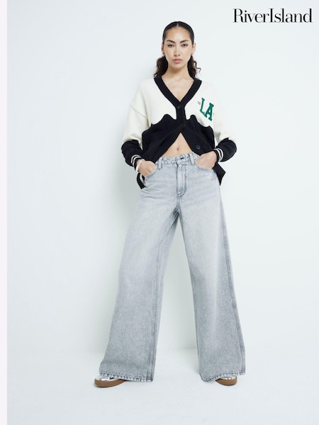 River Island 100% Cotton Super Wide Jeans (F13942) | €83