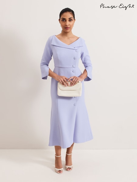 Phase Eight Blue Petite Sienna Tux Dress (F14025) | €293
