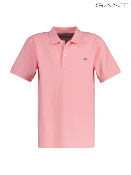 GANT Pink Kids Shield Logo Pique Polo Shirt (F14046) | €77
