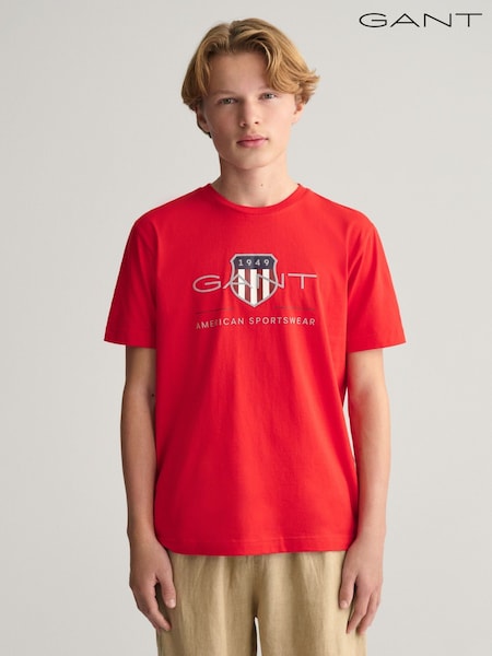 GANT Pink Archive Shield Teens T-Shirt (F14053) | 148 QAR