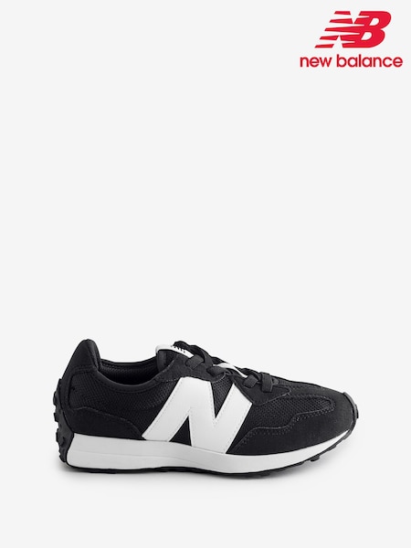 New Balance Black/White Boys 327 Trainers (F14089) | € 86