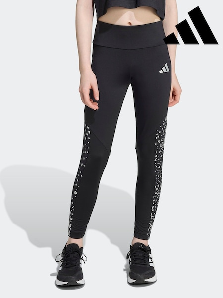 adidas Black Training Essentials Glam Print Leggings Kids (F14152) | R$ 195