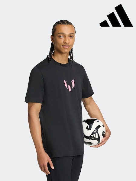 adidas Black Messi Graphic T-Shirt (F14168) | R$ 345