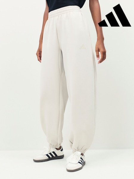 adidas Grey ALL SZN Soft Lux Loose Cuffed Joggers (F14253) | AED349