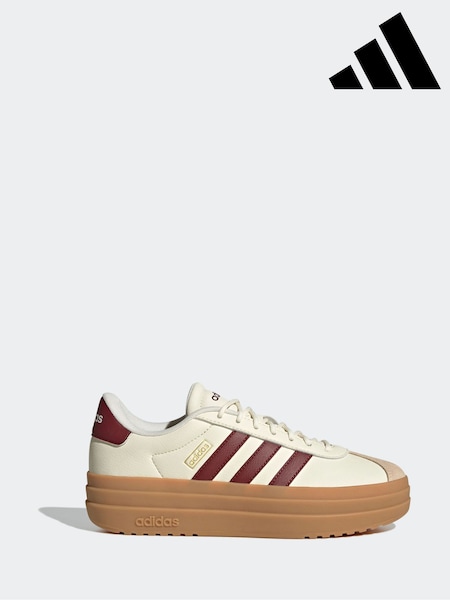 adidas White Off VL Court Bold Trainers (F14256) | R$ 690