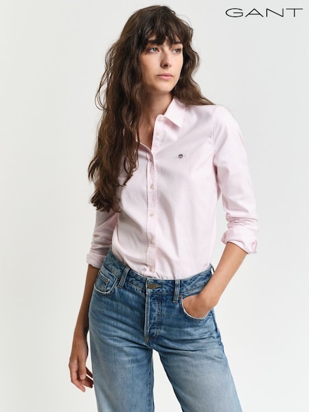 GANT Pink Slim-Fit Stretch Oxford Shirt (F14295) | €152