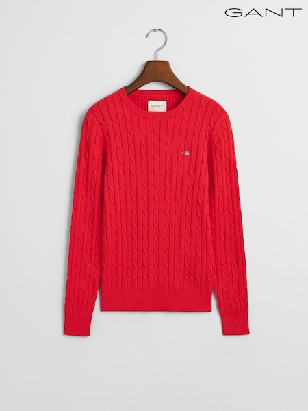GANT Crew Neck Cable Knitted Jumper (F14298) | R$ 1.235