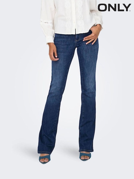 Albastru - ONLY Mid Waist Flared Jeans With Comfort Stretch (F14301) | 261 LEI