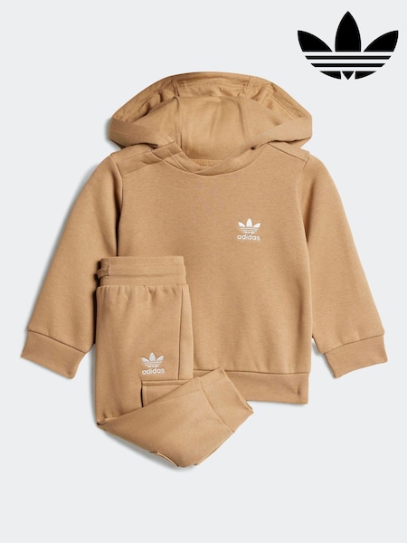 adidas Originals Brown Infant Kids Hoodie and Cargo Joggers Set (F14313) | 173 QAR
