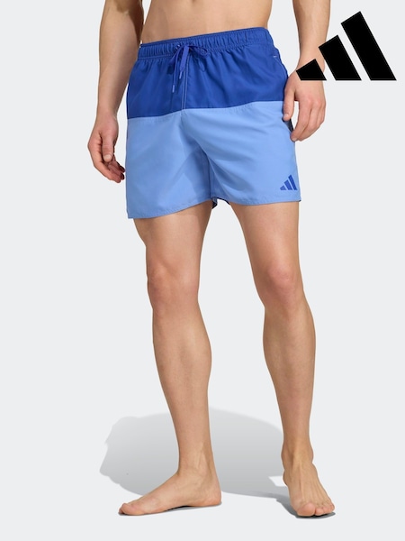 adidas Blue Colorblock 5 Inch Swim Shorts (F14347) | €37