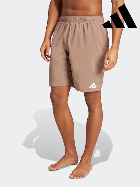 adidas Brown 8-Inch Swim Shorts (F14382) | AED175