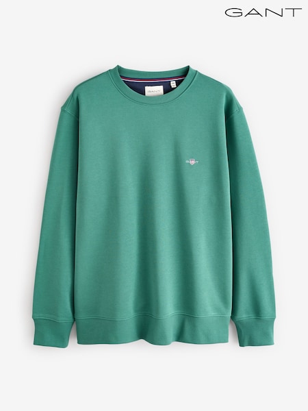 GANT Green Green Regular-Fit Shield Crew Neck Sweatshirt (F14426) | R$ 940