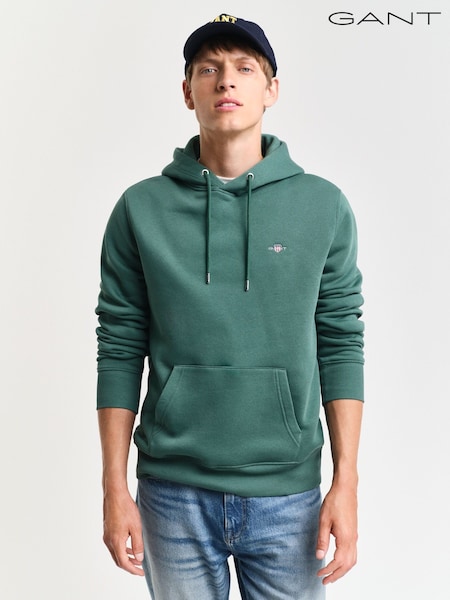 Серединно-зелений - GANT Regular-Fit Shield худі (F14428) | 5 948 грн