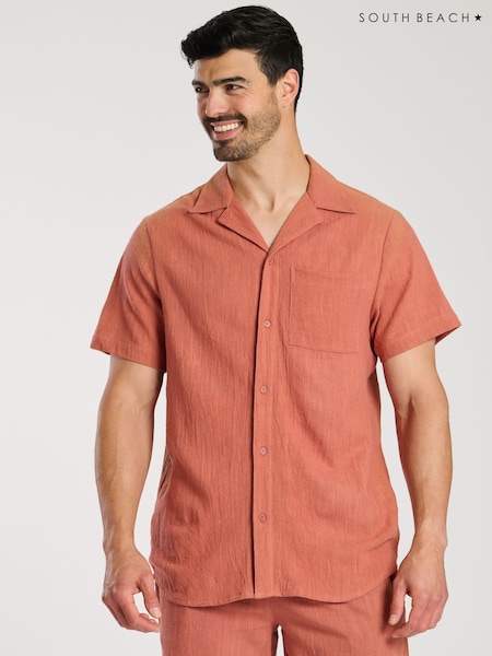 South Beach Marl 100% Cotton Short Sleeve Shirt (F14524) | 49 €