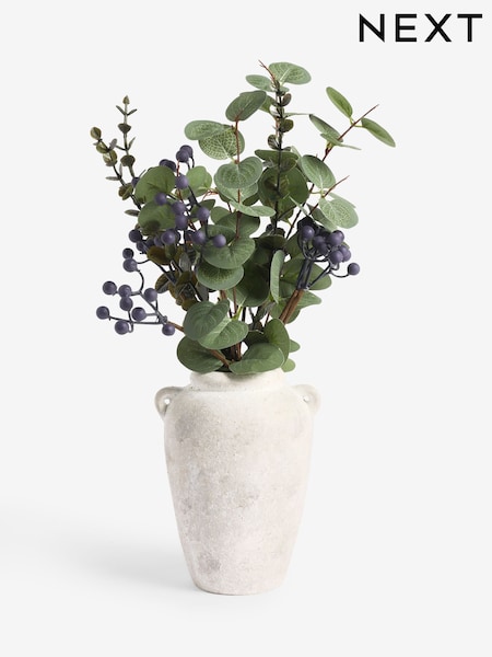 Blue Artificial Winter Arrangement in Lydford Vase (F14537) | R$ 275