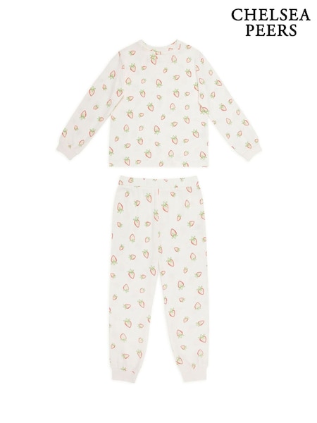 Chelsea Peers Kids Strawberry Print Long Pyjamas Set (F14791) | €44