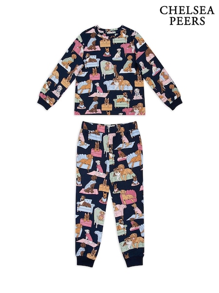 Chelsea Peers Kids Dogs Night In Print Long Pyjamas Set (F14803) | ‏139 ر.ق.