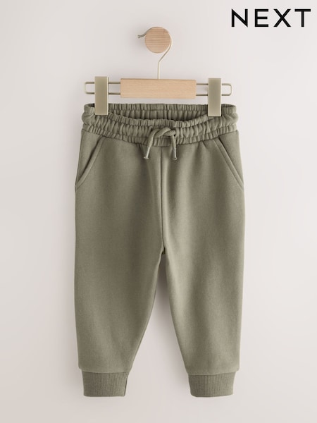 Khaki Green Slim Fit Soft Touch Jersey Joggers (3mths-7yrs) (F14842) | €12 - €15