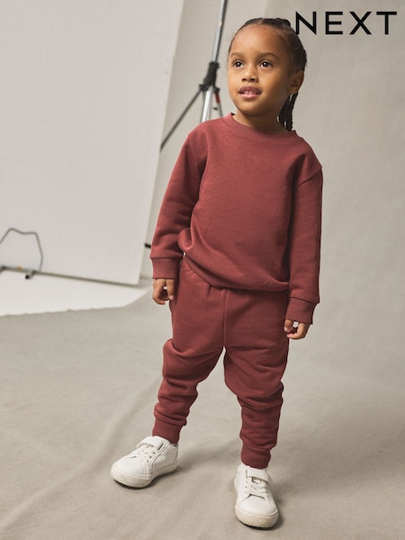 Burgundy Red Sweatshirt And Joggers Set (3mths-7yrs) (F14863) | AED51 - AED71