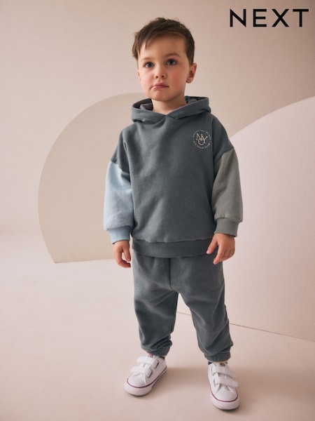 Blue Colourblock Hoodie and Joggers Set (3mths-7yrs) (F14864) | €27 - €33