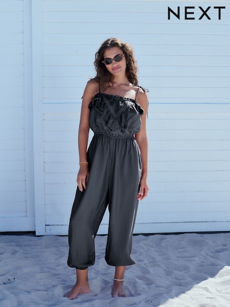 Graphite Grey Bandeau Harem Leg Jumpsuit (F14929) | 1,484 UAH