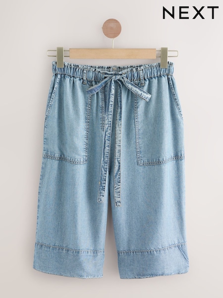 Azul - 100% Tencel Lyocell Jort Shorts (F14962) | R$ 305