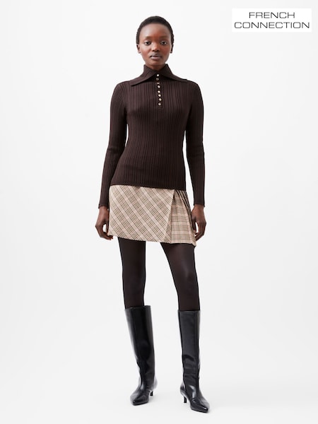 French Connection Brown Nia Mari Top (F14989) | ₪277