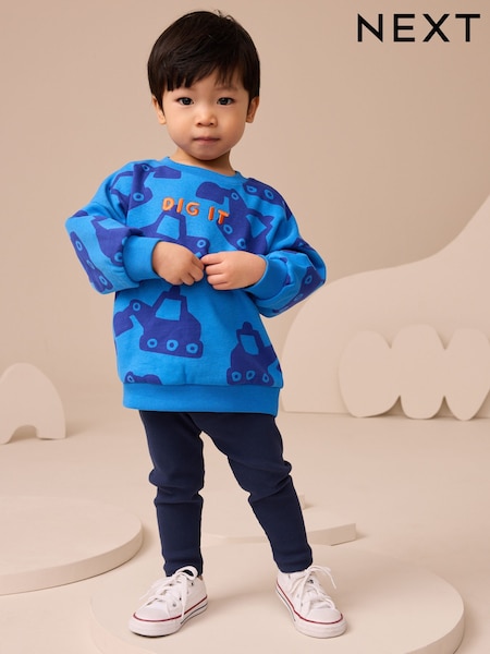 Blue Digger Sweatshirt And Leggings Set (3mths-7yrs) (F15054) | €18 - €24
