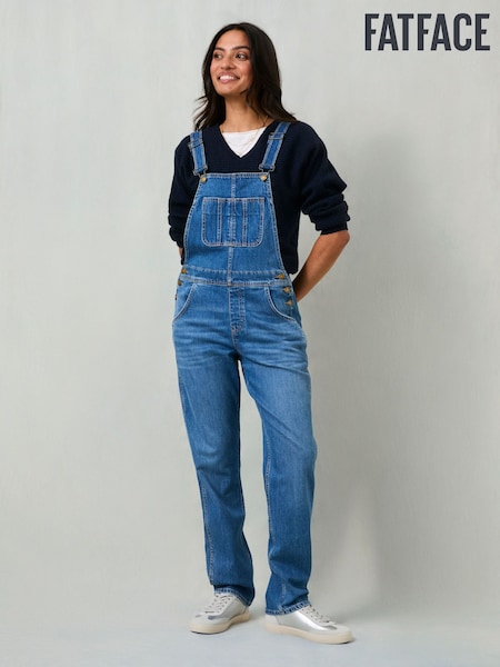 FatFace Lewes Denim Vintage Dungaree (F15446) | €95